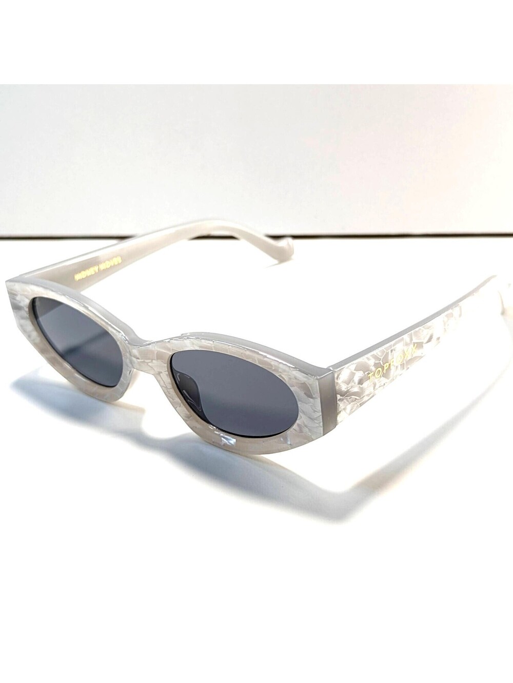 Topfoxx Kat x Money Moves - Silver Cateye Sunglasses NYC - Chic Eyewear
